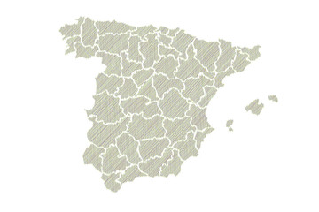 Mapa verde de España.
