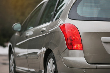 car headlights close up
