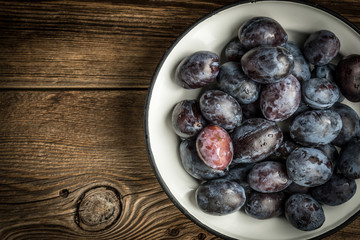 Plums from home garden.