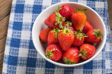 Fresh strawberries from home garden.