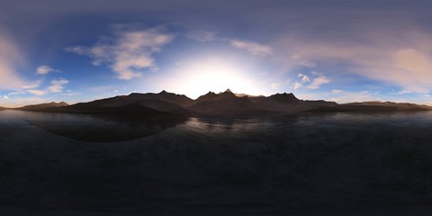 HDRI, equidistant  projection, Spherical panorama., Environment map
3D rendering
