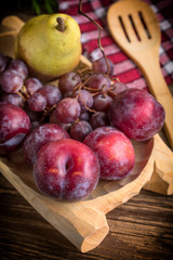 Ripe fruit from the home garden.