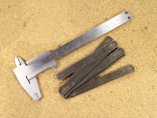 measuring instruments caliper on the table