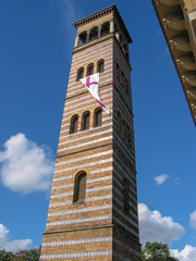 Obraz premium Bell tower of the Church of the Redeemer at Sacrow