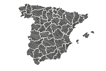 Mapa negro de España. © Gabrieuskal