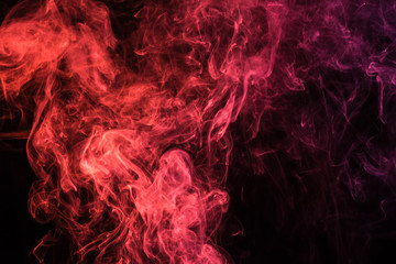 red mystical smoky swirl on black background