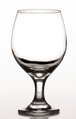 Water glass. Empty beer glass. Empty Wine glass. Isolated on white background.