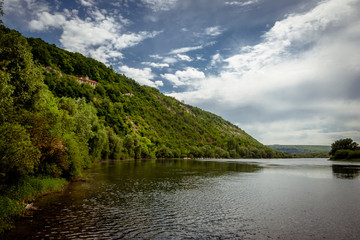 Beautiful scenery of the Dniester River in Mohyliv Podolsk