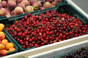 Cherries in the supermarket