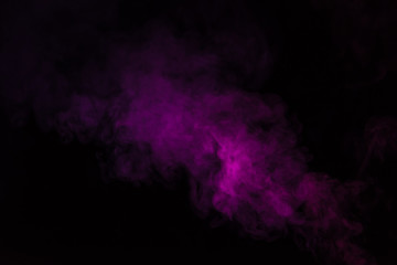 abstract black background with pink steam