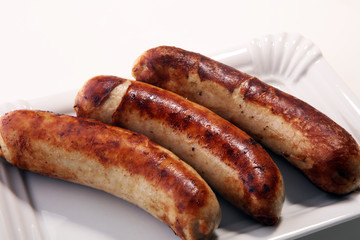 Grilled sausages or home made pork Sausages