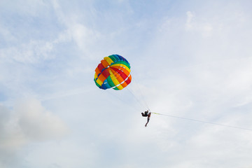 Parasailing on Patong Beach Phuket Thailand July 11, 2017