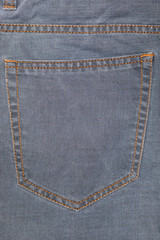 Jeans pocket close-up in high resolution