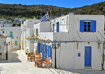 In the street of Lefkes village