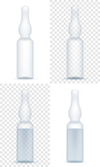 medical ampoule for injection stock vector illustration