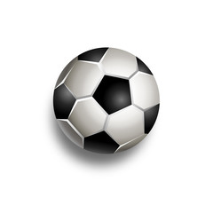 Football ball. Soccer ball icon. Vector illustration. Element for design poster, banner, card, flyer 