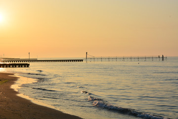 Sunrise on the Adriatic sea