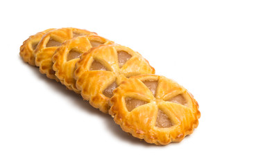 biscuit with apple jam isolated