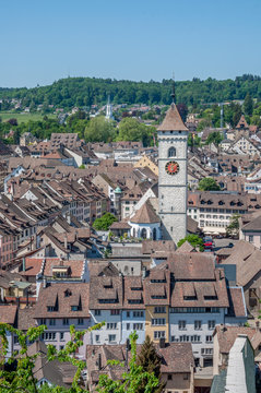 Forteresse du Munot dominant Schaffhouse en Suisse