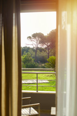 Fototapeta premium morning view from the balcony