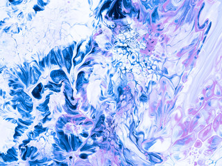 Blue and pink abstract creative hand painted background