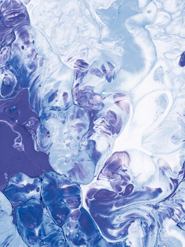 Blue and violet abstract creative hand painted background