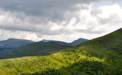 Clounds in the mountains scenery