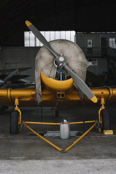 Airplane in hangar