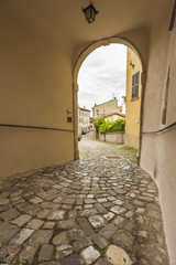 Portico del centro storico di San Marino