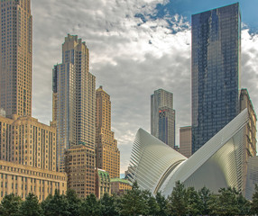Modern Manhattan buildings viewed from the World Trade Center, in Manhattan, New York City