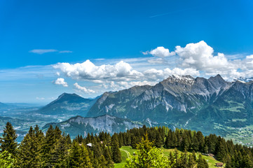 gorgeous mountain landscape with a fantastic view of the Swiss Alps