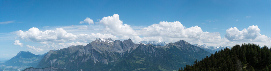 Fototapeta premium gorgeous mountain landscape with a fantastic view of the Swiss Alps