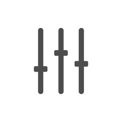 Equalizer, sound mixer, setting icon. Vector illustration, flat design.