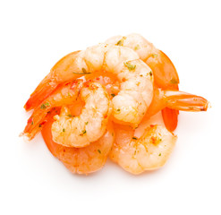 Tasty marinated shrimps.