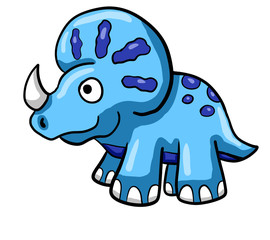 Happy Blue Triceratops