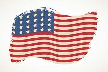 Fototapeta premium American flag patriotic illustration
