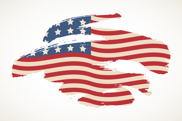 American flag patriotic illustration