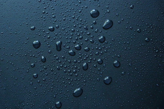 Water Drops On Black Background Abstract Texture Background