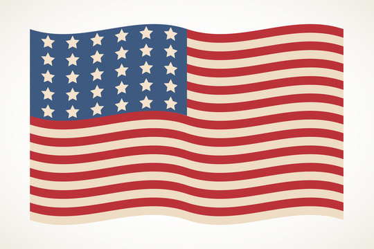 American flag patriotic illustration
