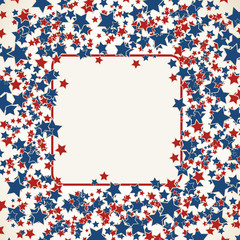 American patriotic background frame