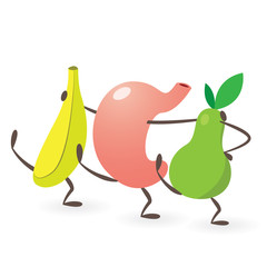 Happy Stomach Dancing With Fruits