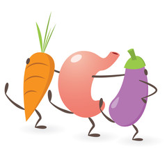 Happy Stomach Dancing With Vegetables