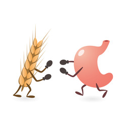 Stomach and Gluten Source Grain Fighting