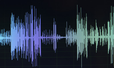 Audio sound wave studio editing