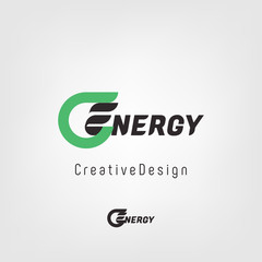 Vector logo design. Green energy symbol icon/logo template