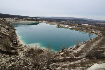Fototapeta na wymiar Stone quarry in the Crimea