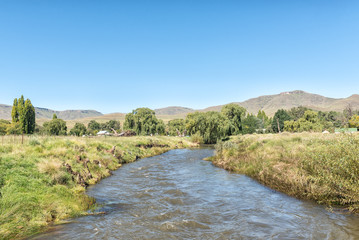 The Bell River with Rhodes in the back