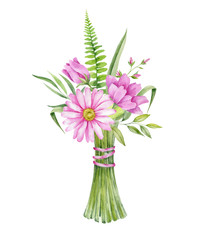 Obraz premium .Wedding bouquet on white background. Perfect for wedding invitation,greeting card etc.