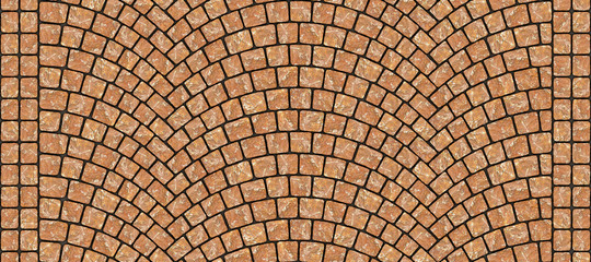 Road curved cobblestone texture 056