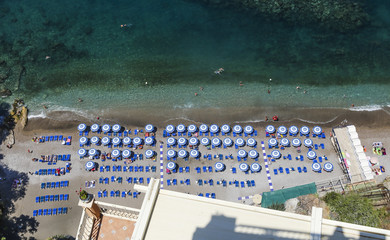 Fototapeta premium The beach on Amalfi Coast near Vico Equense. Italy